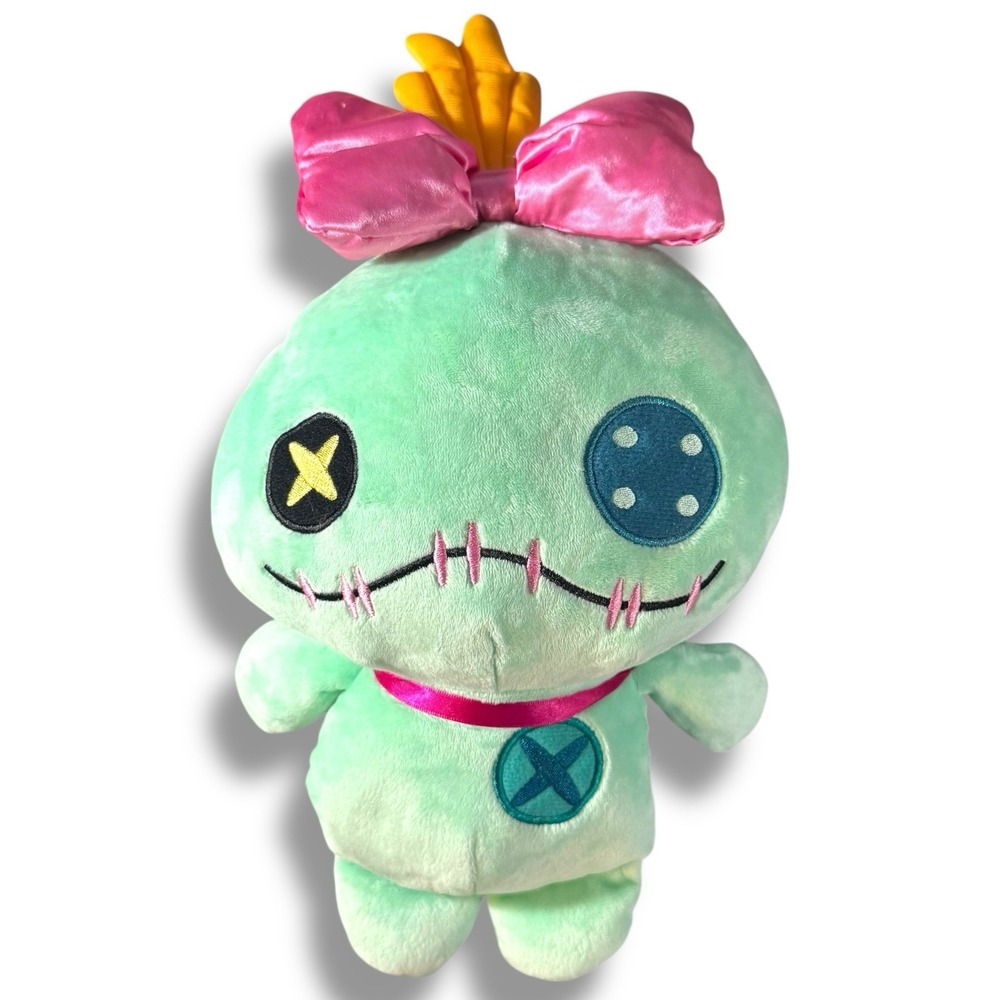 Disney Store Scrump Plush 14" Lilo & Stitch Doll Pink Bow Stuffed Animal Toy